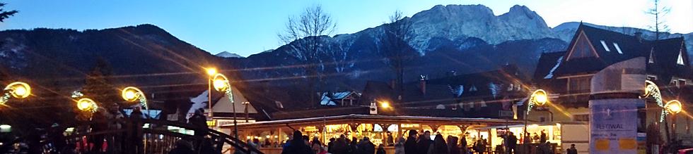 Zakopane - Krupowki Street and Mount Giewont